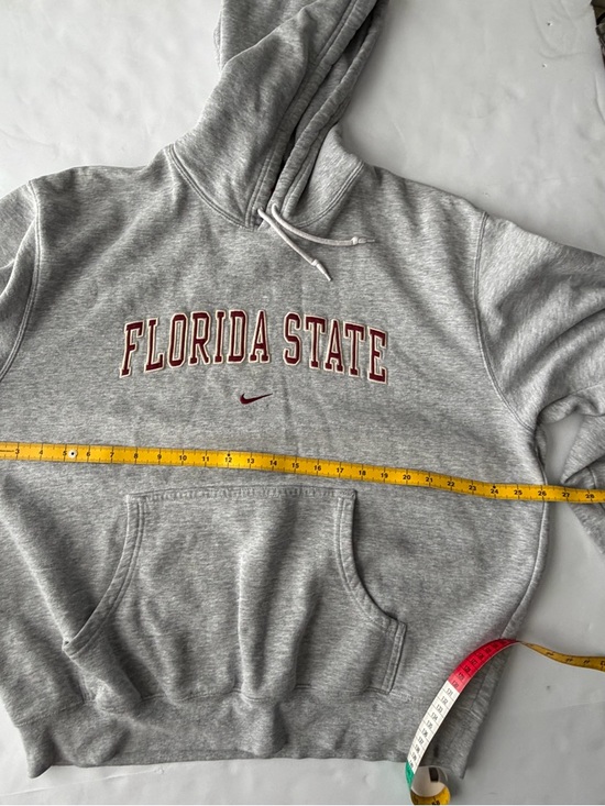 Nike Gray Florida State Crewneck Hoodie with Red Lettering - Picture 5 of 8